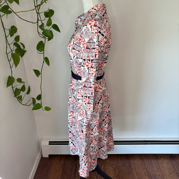 Boden Posey Glasshouse Print Shirtdress Size 4L - Picture 4 of 12